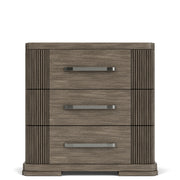 Sariel - 3 Drawer Nightstand - Dark Brown