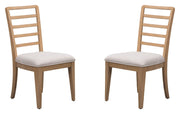 Escape - Ladder Back Dining Chair (Set of 2) - Glazed Natural Oak Mirage Mist