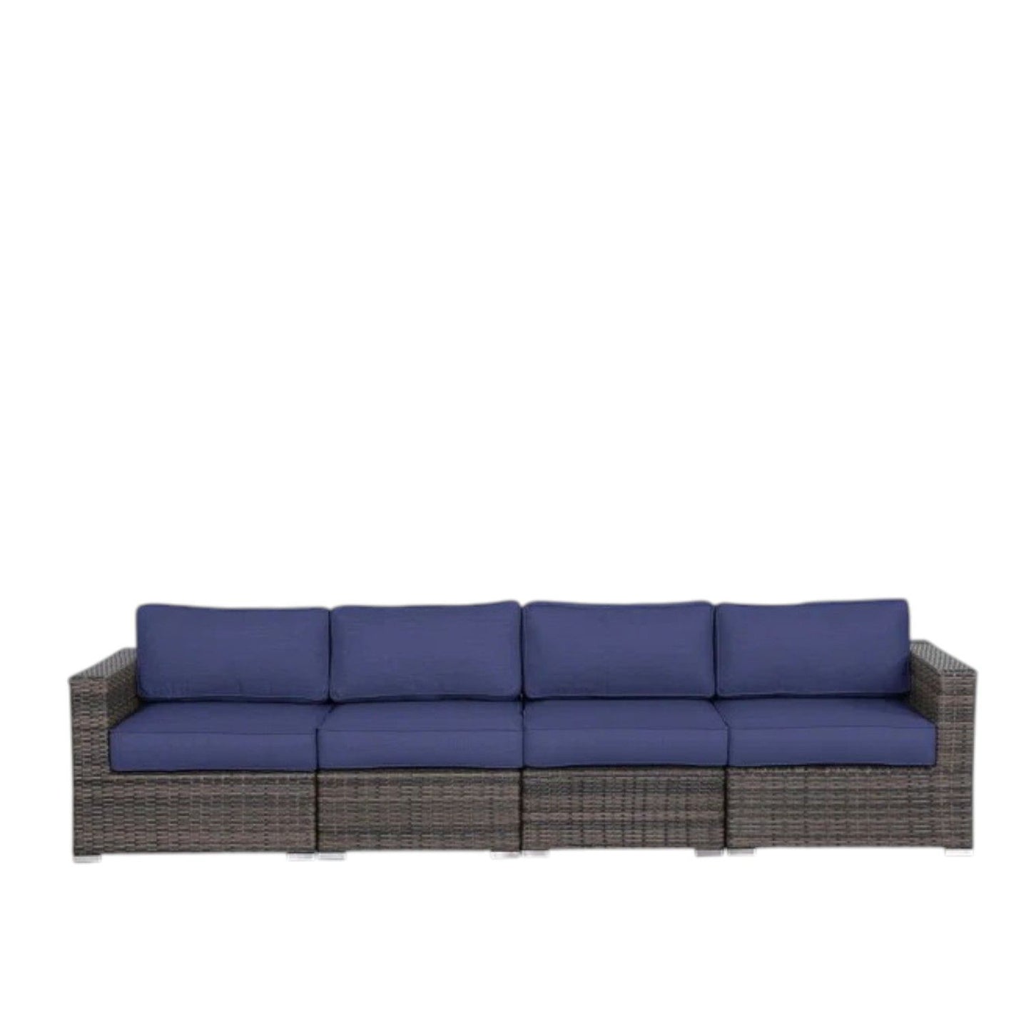 Luxurious Wicker Patio Sectional With Weather Resistant Sunbrella Cushions