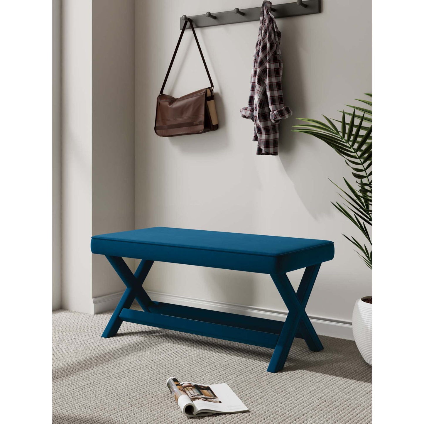 Abigail - Accent Bench With Piped Cushion
