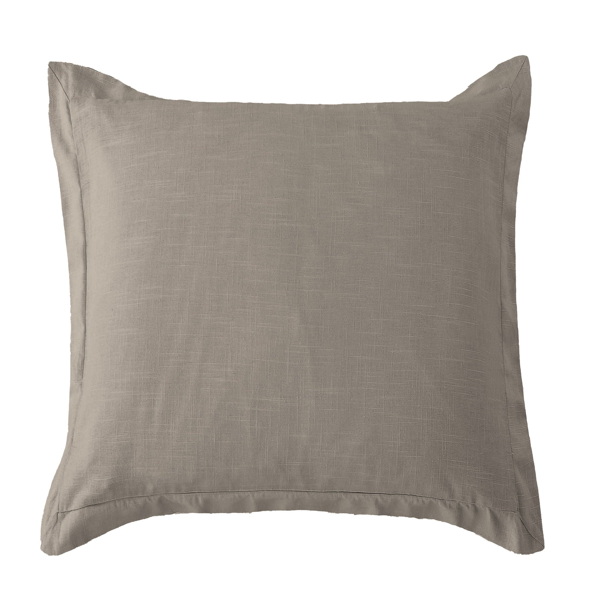 Luna - Washed Linen Tailored Euro Sham - Taupe