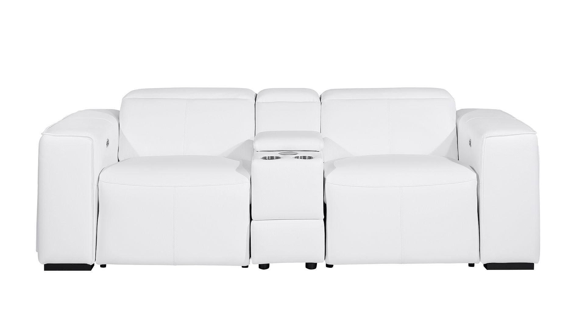 1224 - 3-Piece Modular Power Reclining Loveseat In With 2 Power Recliners & Power Headrests