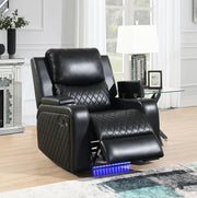 U126 - LED Reclining Chair - Black
