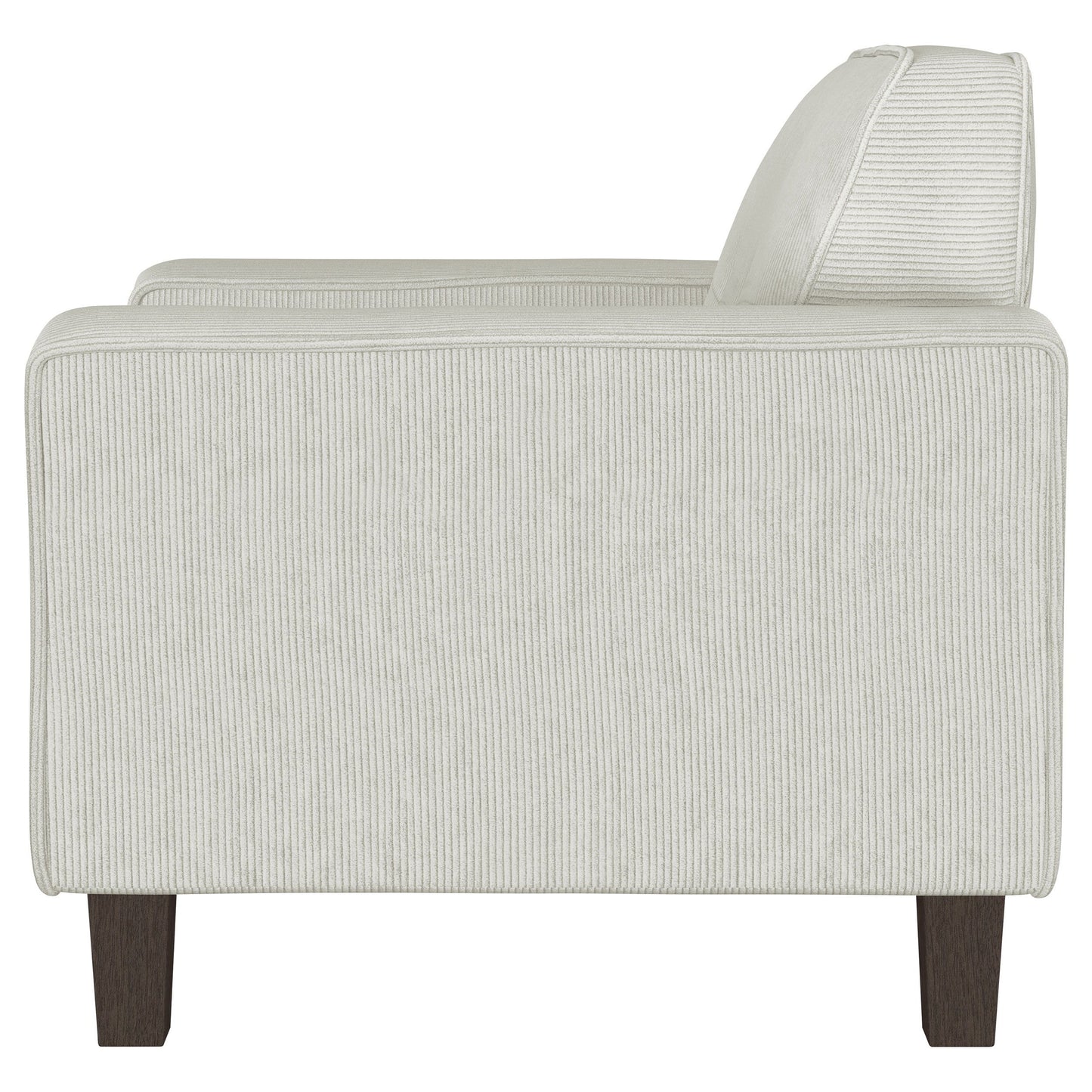 Deerhurst - Upholstered Track Arm Tufted Accent Chair - Greige