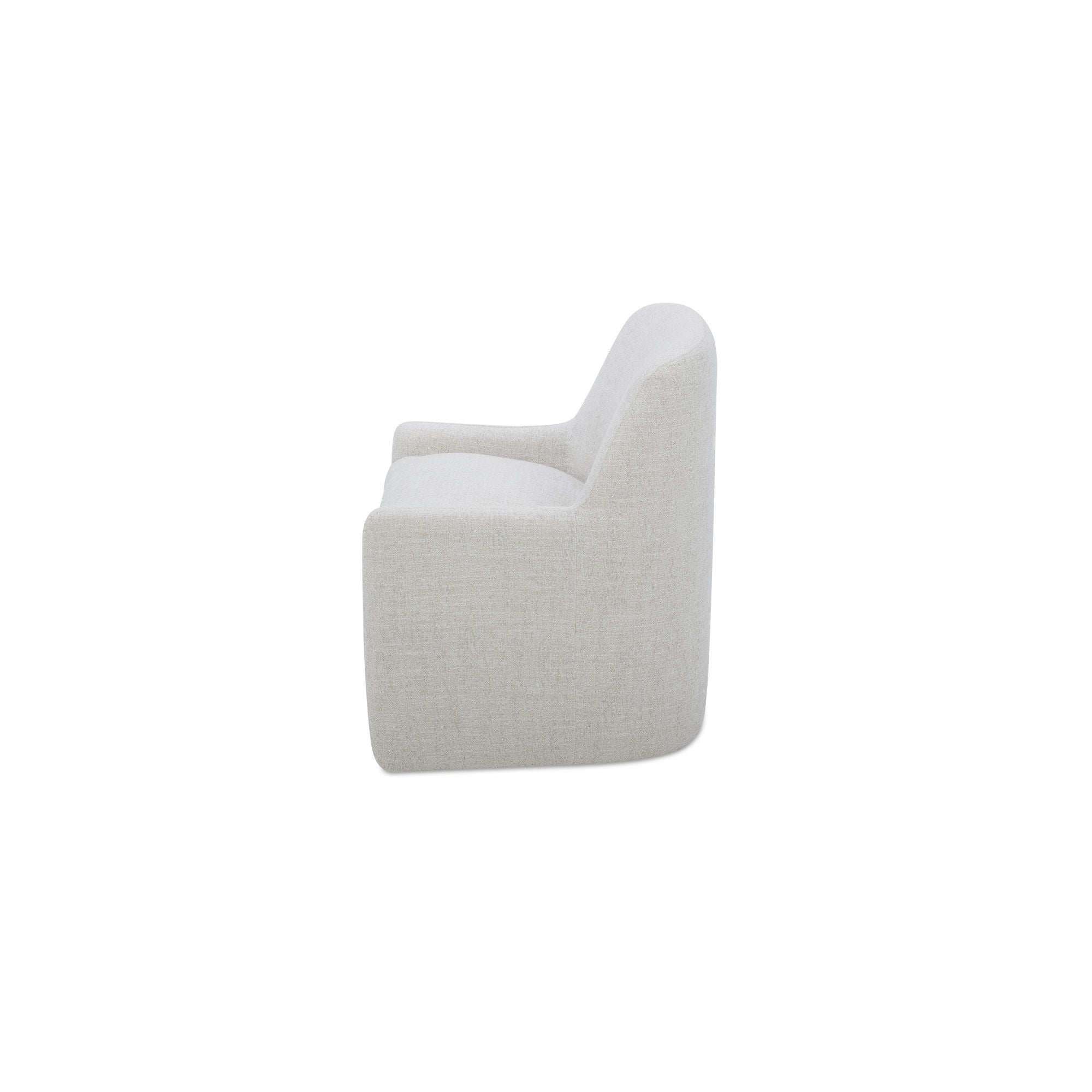 Maisie - Rolling Dining Chair - Flecked Oat / Beige