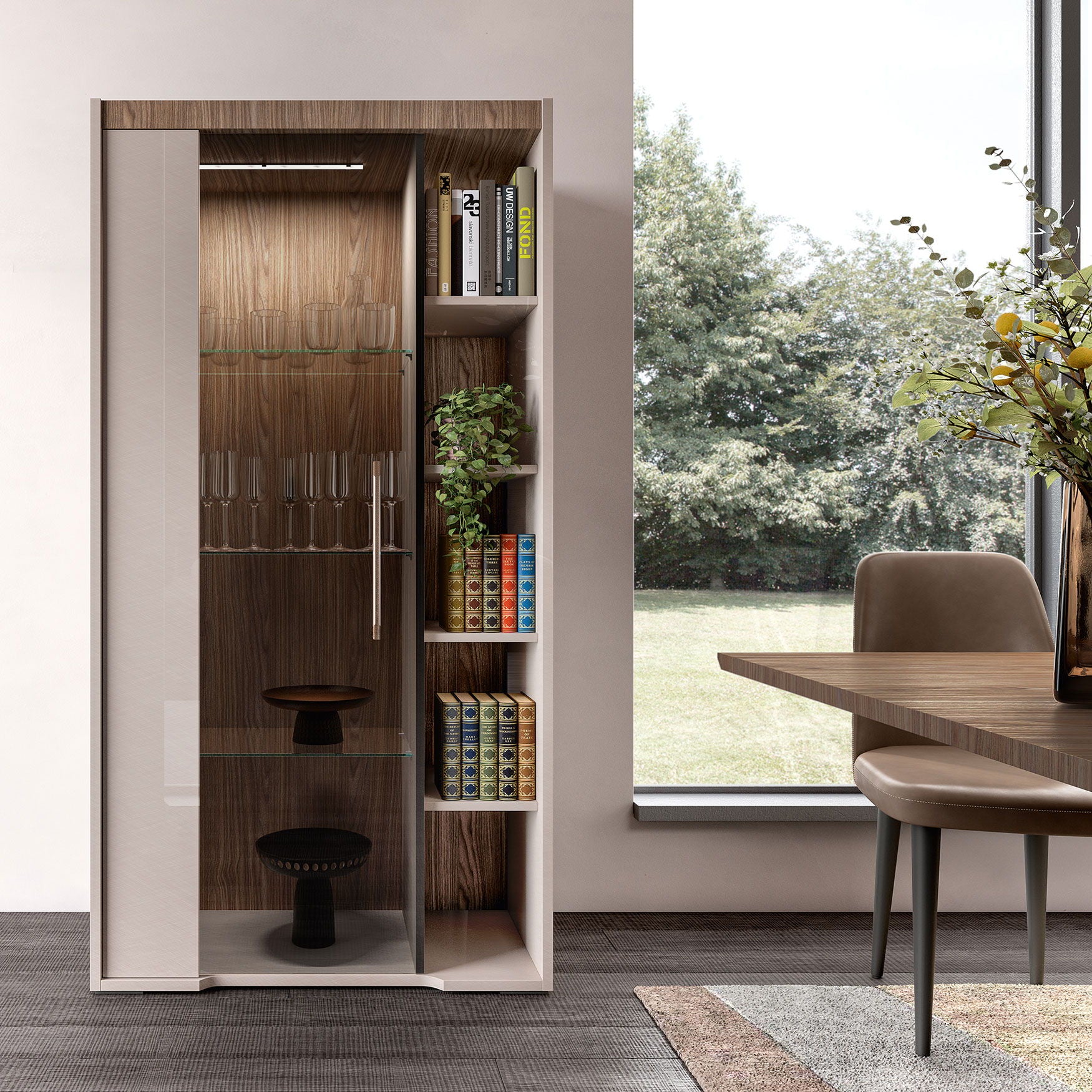 Nora - 2 Door China - Beige / Light Brown