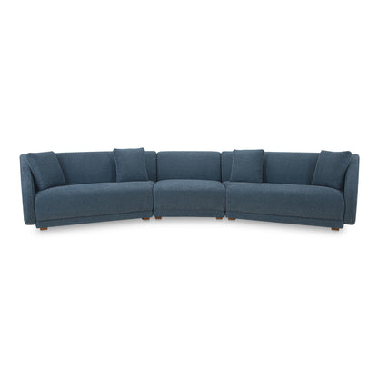 Fraser - 3 Piece Modular Sectional With Slipper - Deep Blue