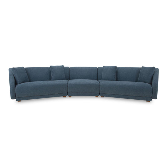 Fraser - 3 Piece Modular Sectional With Slipper - Deep Blue