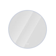 Round LED Bathroom Mirror With Adjustable Lights, Anti Fog & Dimmable For Home Decor - Silver