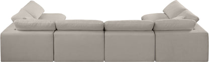 Comfy - 6 Piece Linen Modular Armless Sectional