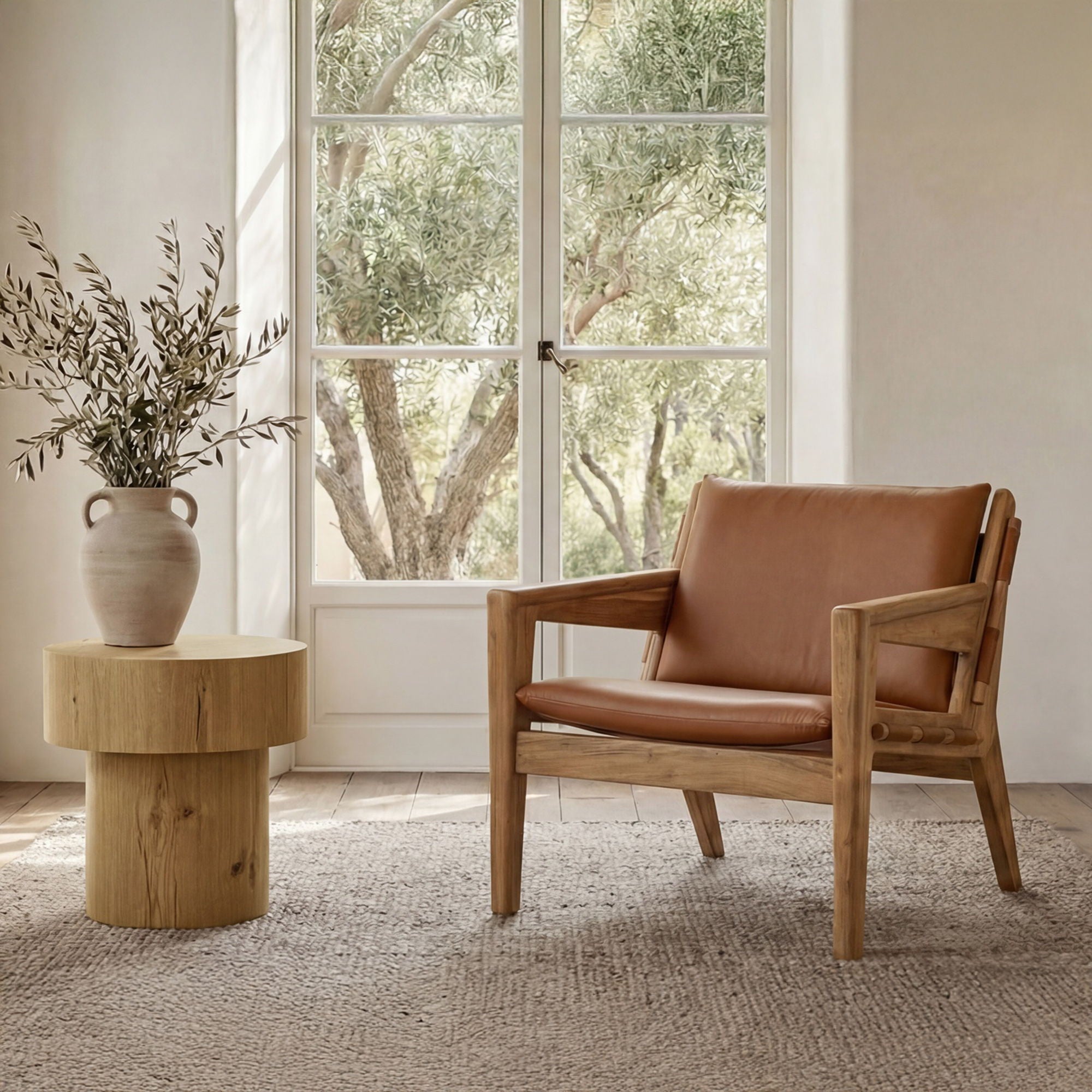 Corey - Side Table - Rustic Oak