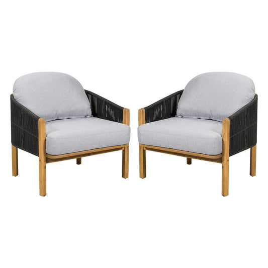 Grotta - Outdoor Wood Club Chair (Set of 2)