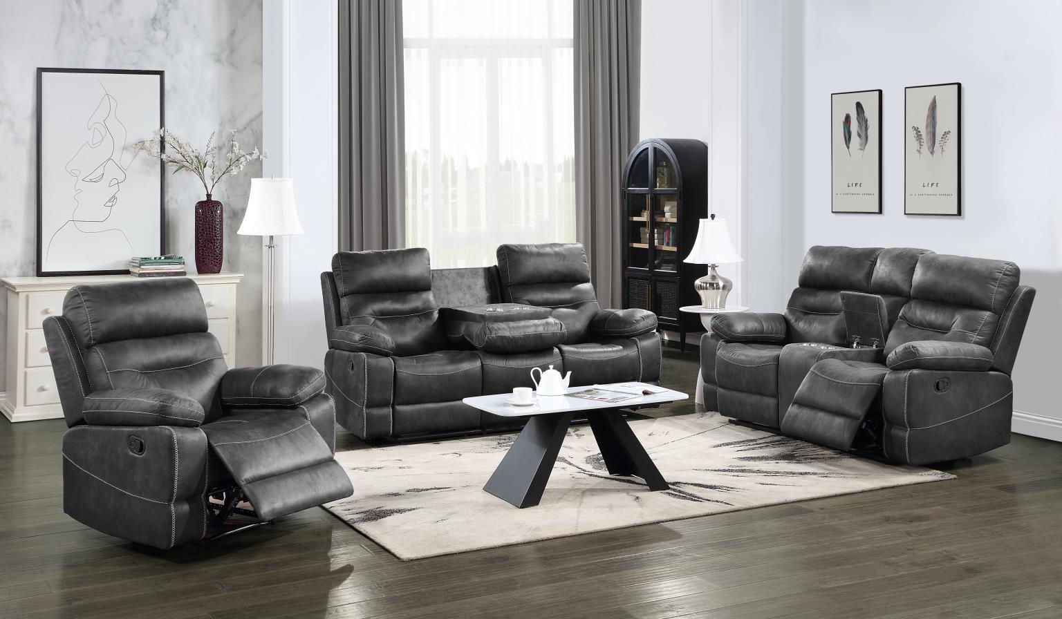 U170 - Motion Loveseat - Gray