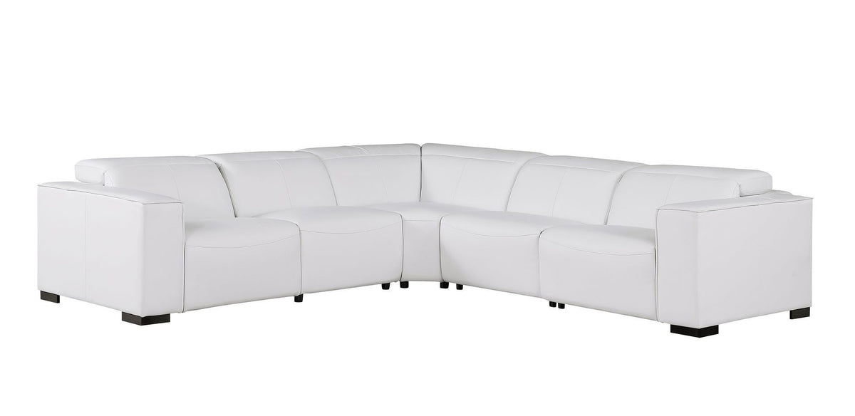 1208 - Leather Reclining Set (Sofa & Loveseat With 4 Power Recliners)