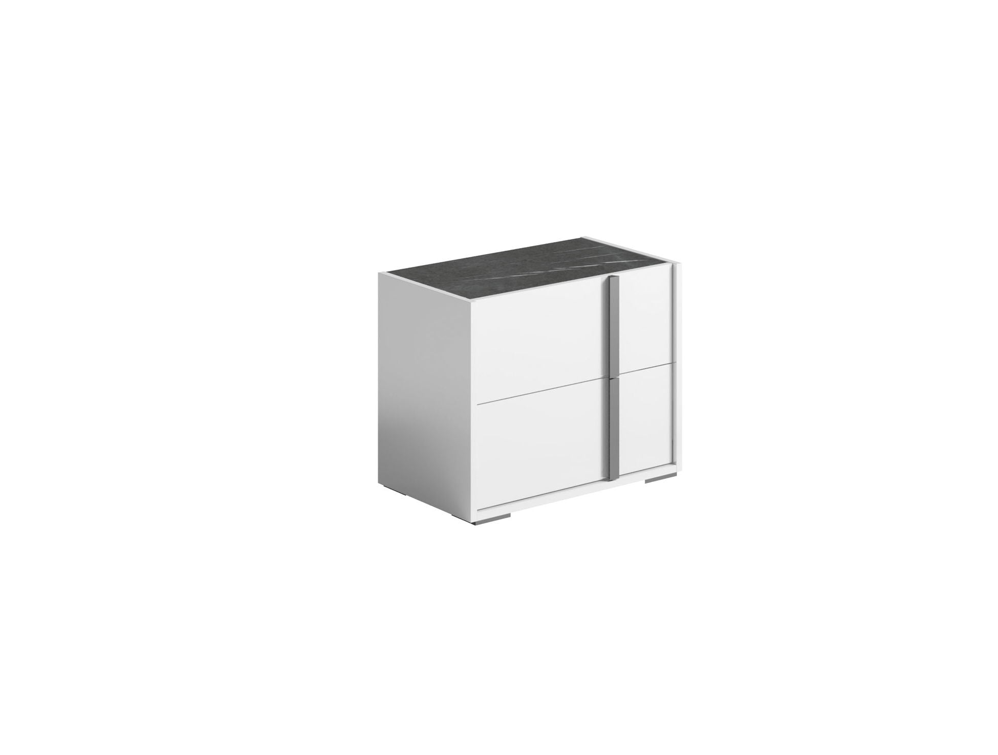 Bianca - Marble Nightstand - White
