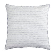 Indigo - Hand-Stitched Euro Sham - White