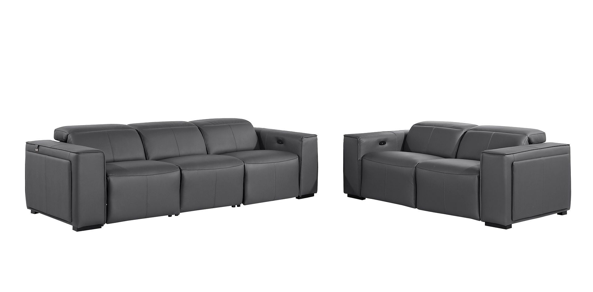 1224 - 5-Piece Modular Power Reclining Sofa And Loveseat Set In With 4 Power Recliners & Power Headrests
