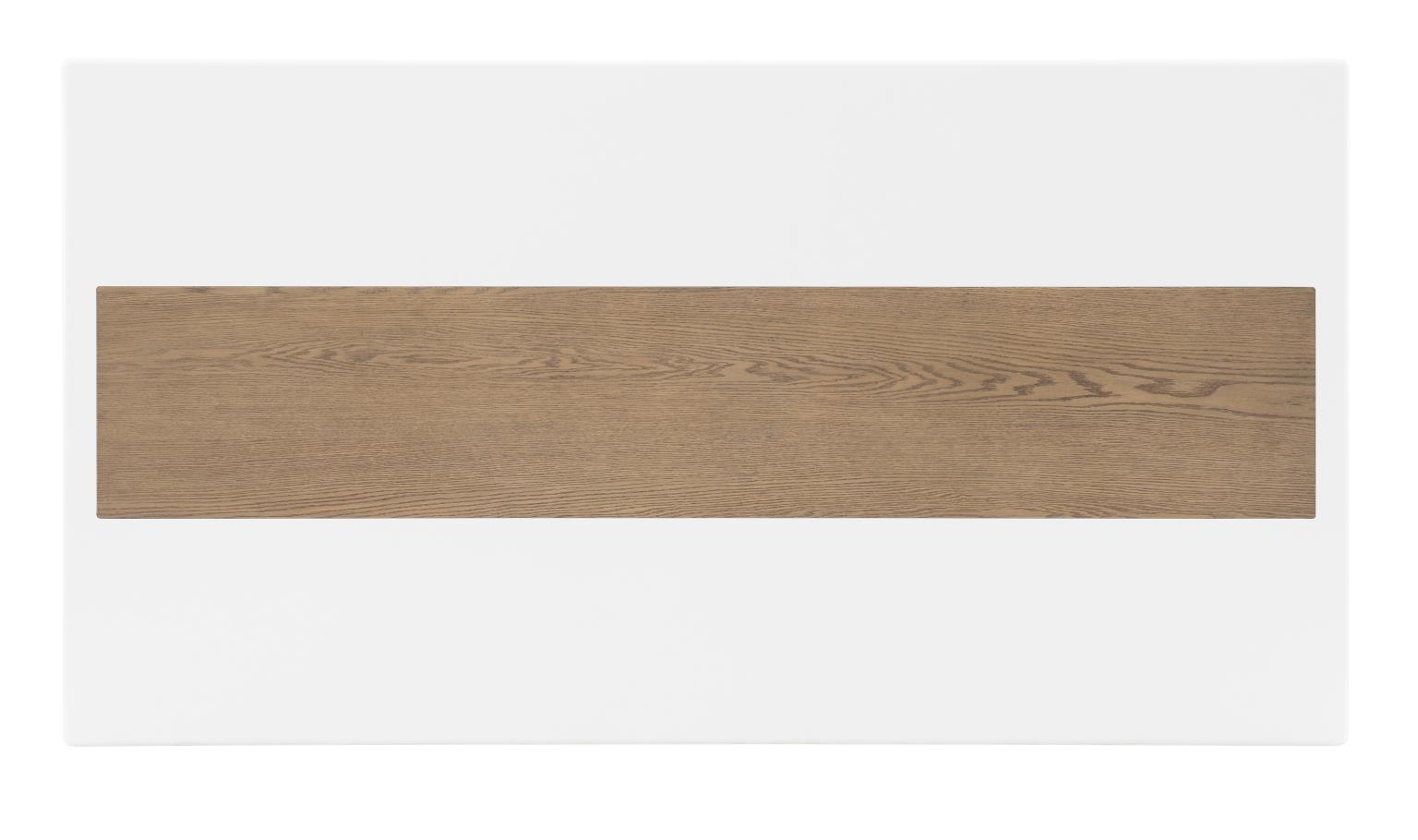 Melrose - Rectangular Dining Table - Cloud White And Desert Oak
