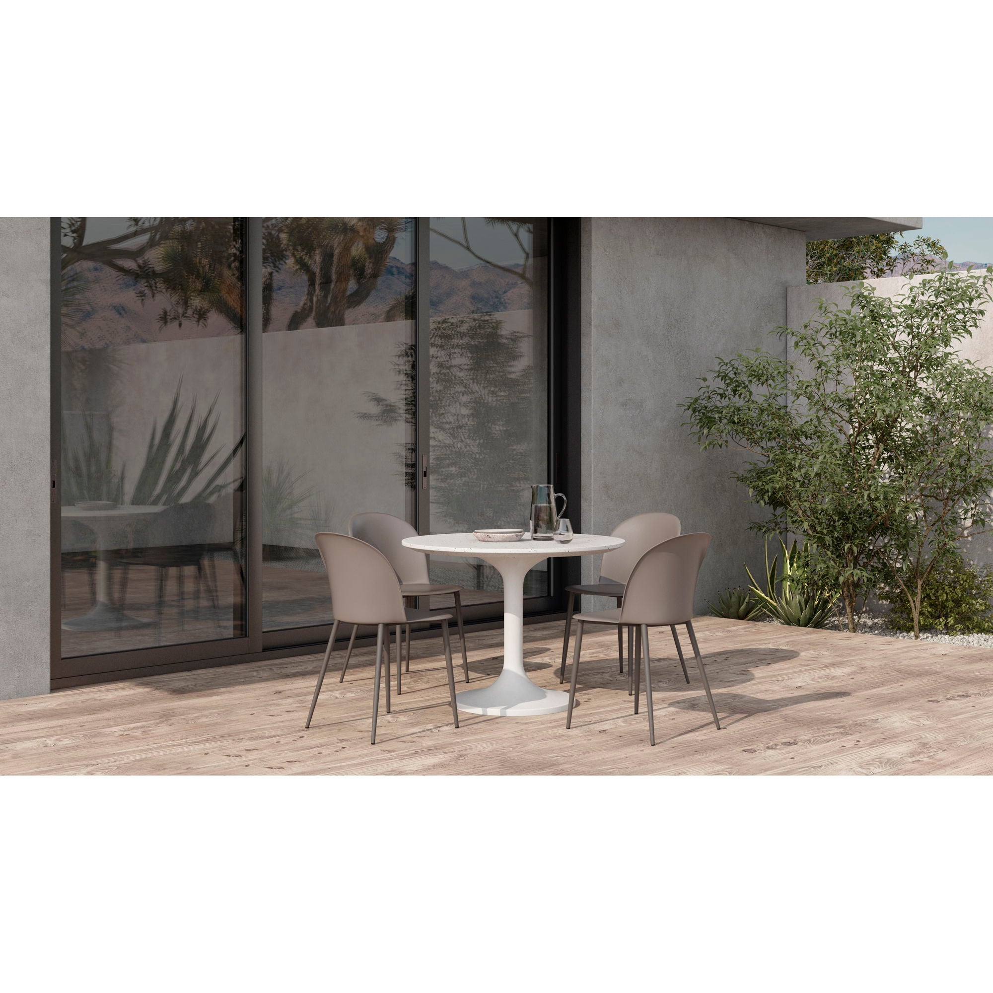 Tuli - Cafe Table - Pearl Silver