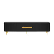 TV Stand For TVs, Media Console With 4 Spacious Cabinets For Living Room