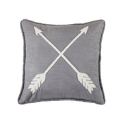 Free Spirit - Arrow Throw Pillow - Gray / White