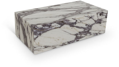 Bolzano - Marble Coffee Table - White / Gray