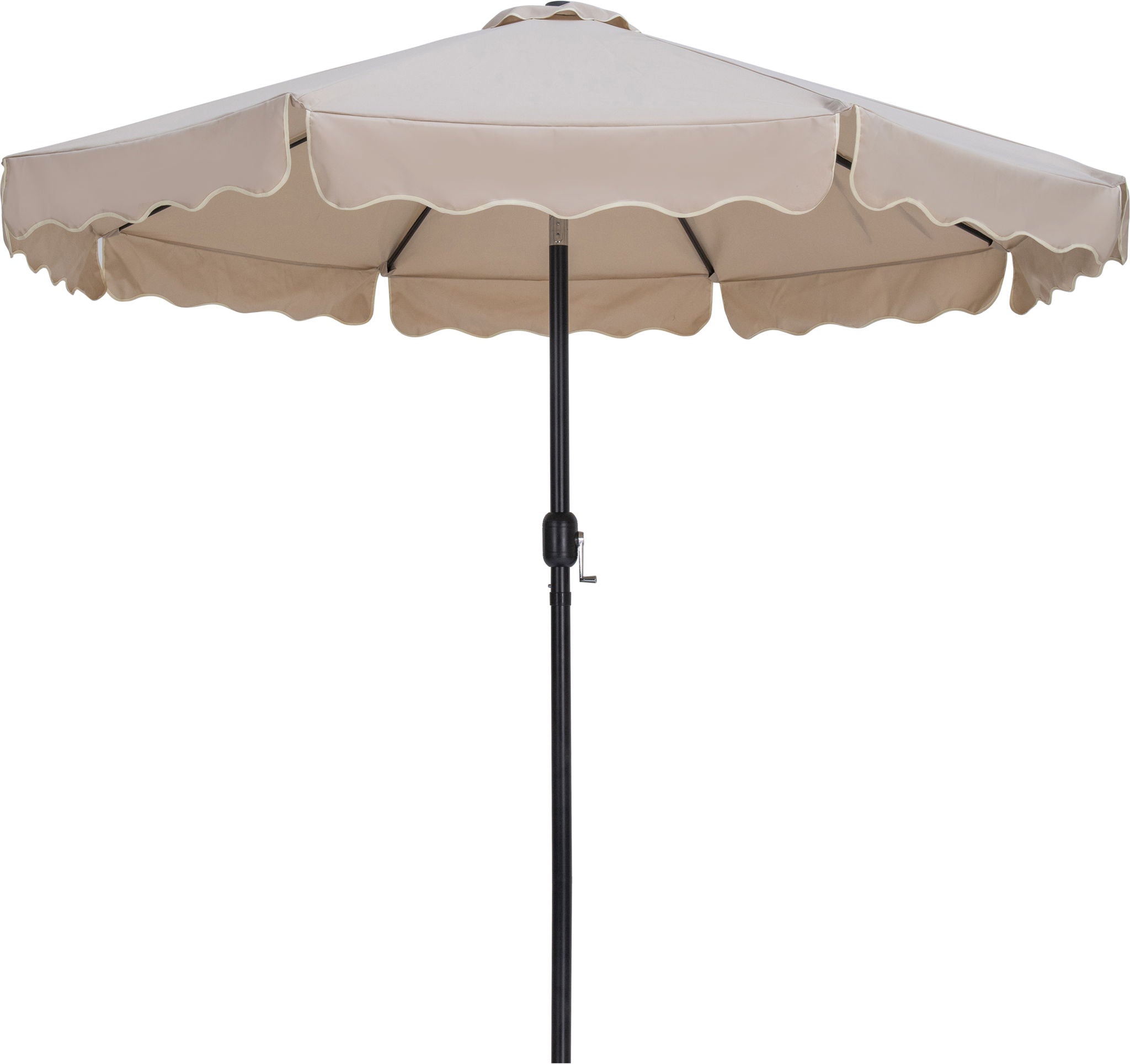 Amalfi - Aluminum Patio Umbrella - Black Base / Black Pole