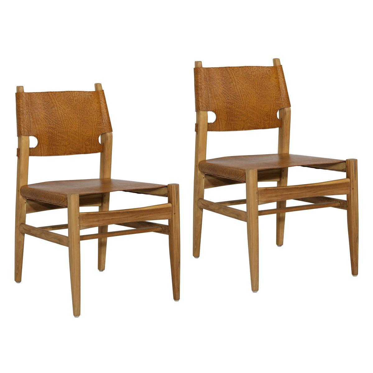 Rossana - Dining Chair (Set of 2) - Natural And Antique Light Brown