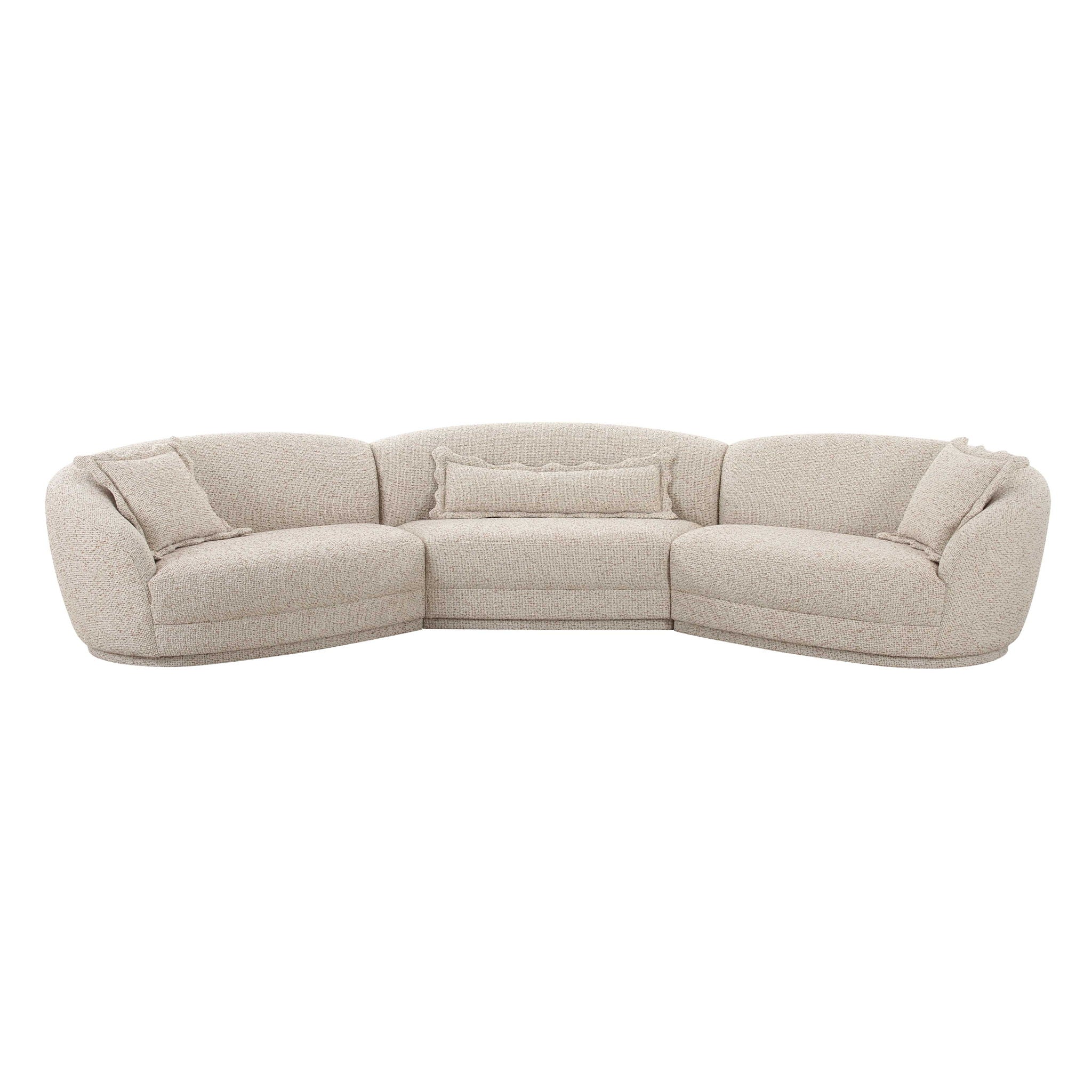 Marion Textured Boucle Sectional - Thumbnail 2