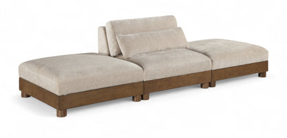 Turin - Chenille Fabric Upholstered Modular Sectional - Taupe
