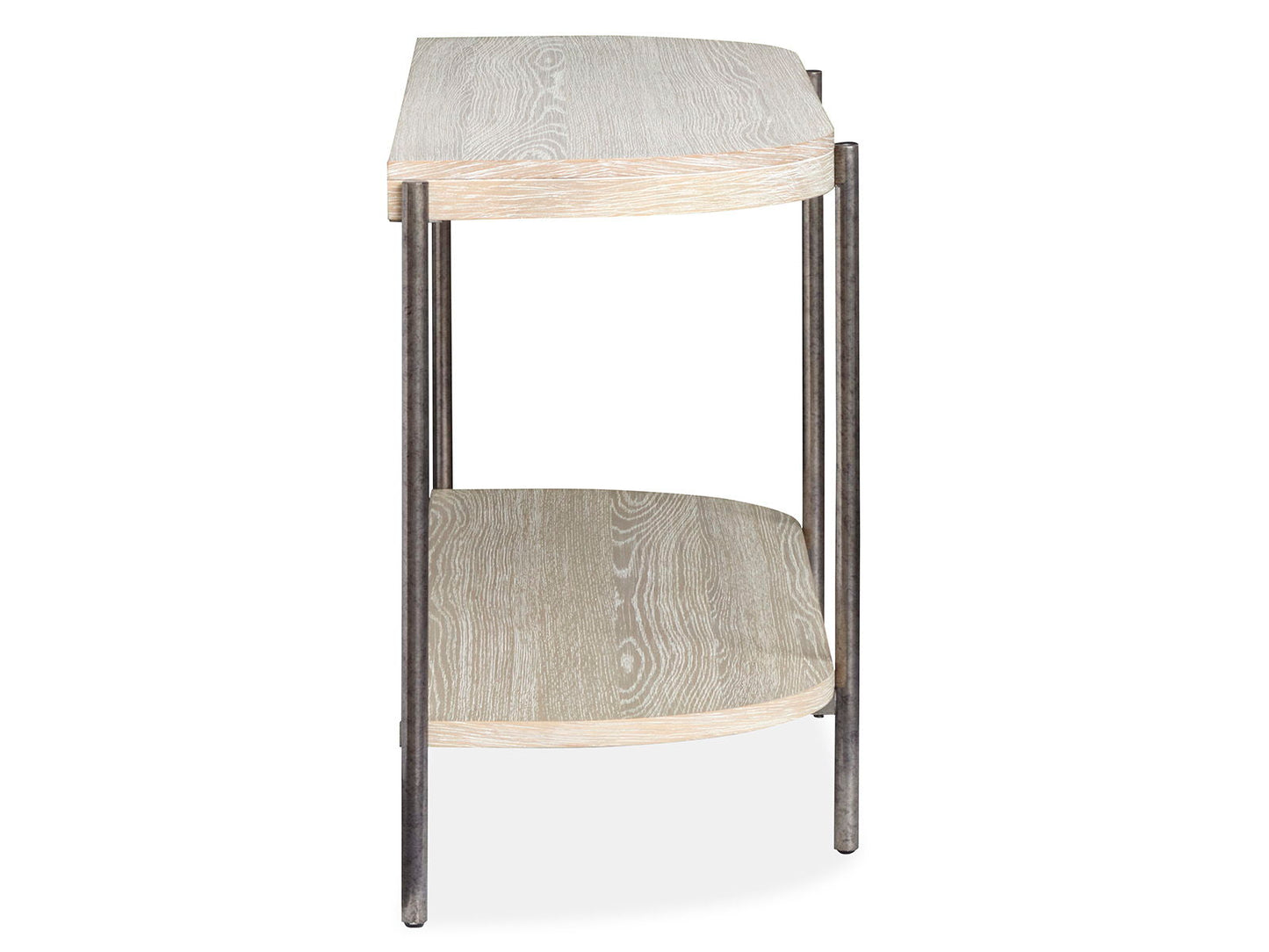 Jennings - Demilune Sofa Table - Edgecomb Gray And Weathered Antique Nickel