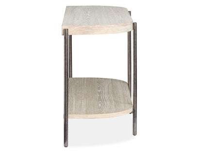 Jennings - Demilune Sofa Table - Edgecomb Gray And Weathered Antique Nickel