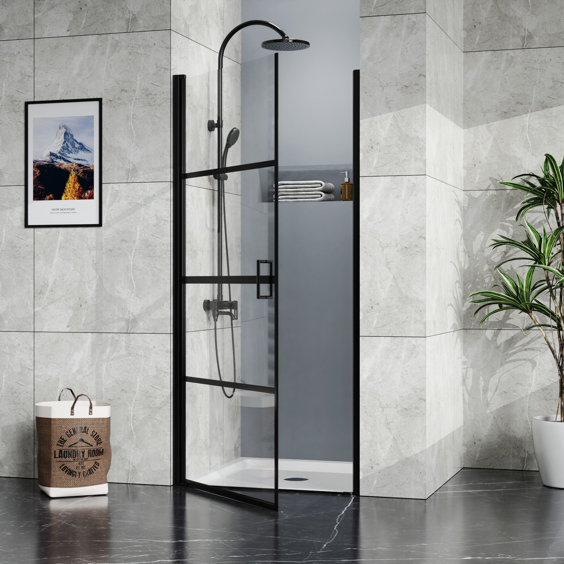Shower Base With Centered Drain
