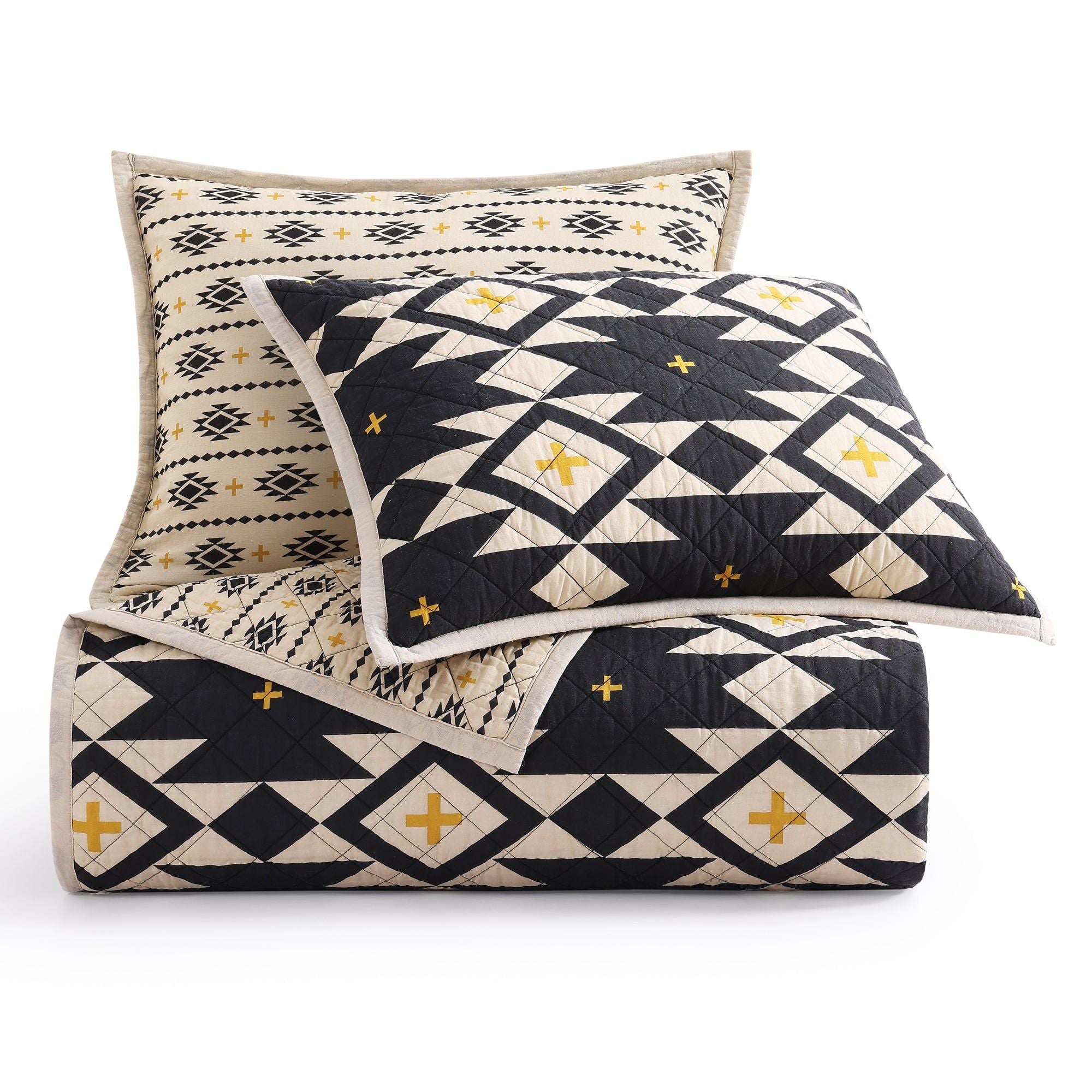 High Desert - Twin Reversible Quilt Set (Set of 2) - Black