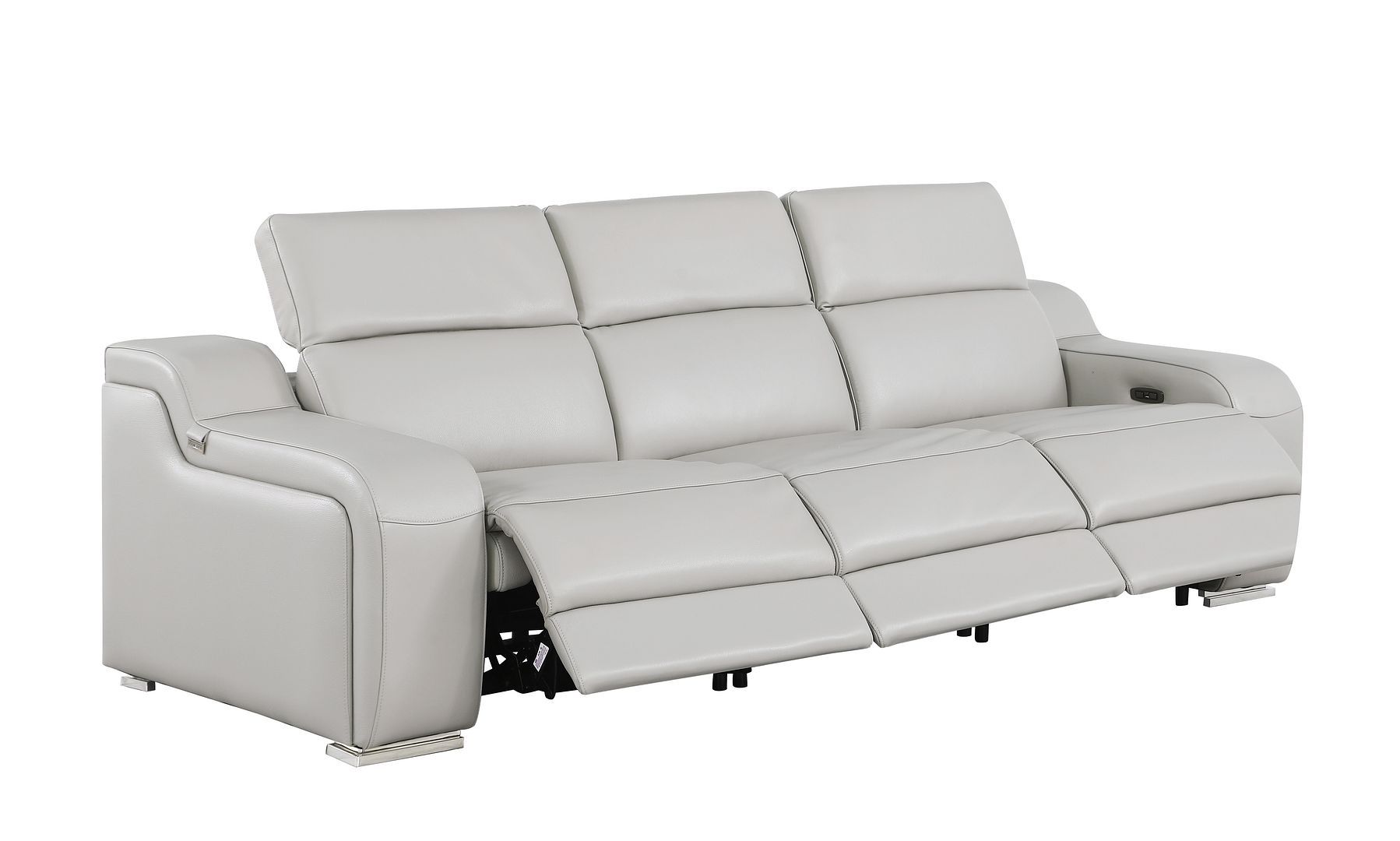 1116 - 6-Piece Modular Power Reclining Sofa And Console Loveseat Set In With 5 Power Recliners & Power Headrests