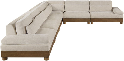 Turin - Chenille Fabric Upholstered Modular Sectional - Taupe