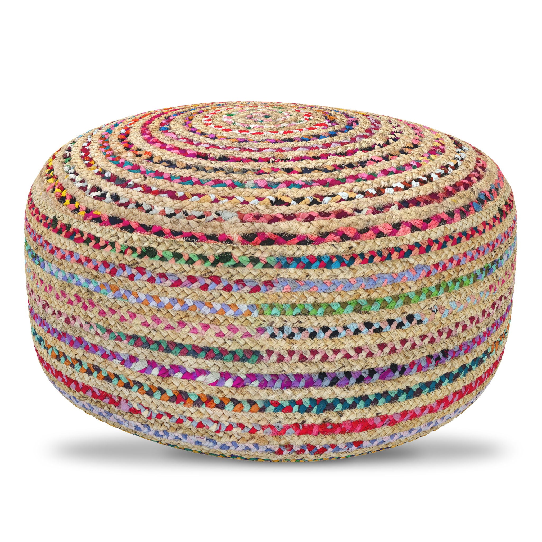 Margo - Large Round Pouf - Multicolor