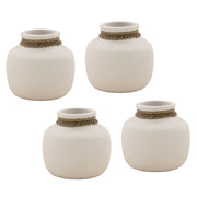 Yarley - Vase (Set of 4) - White And Natural