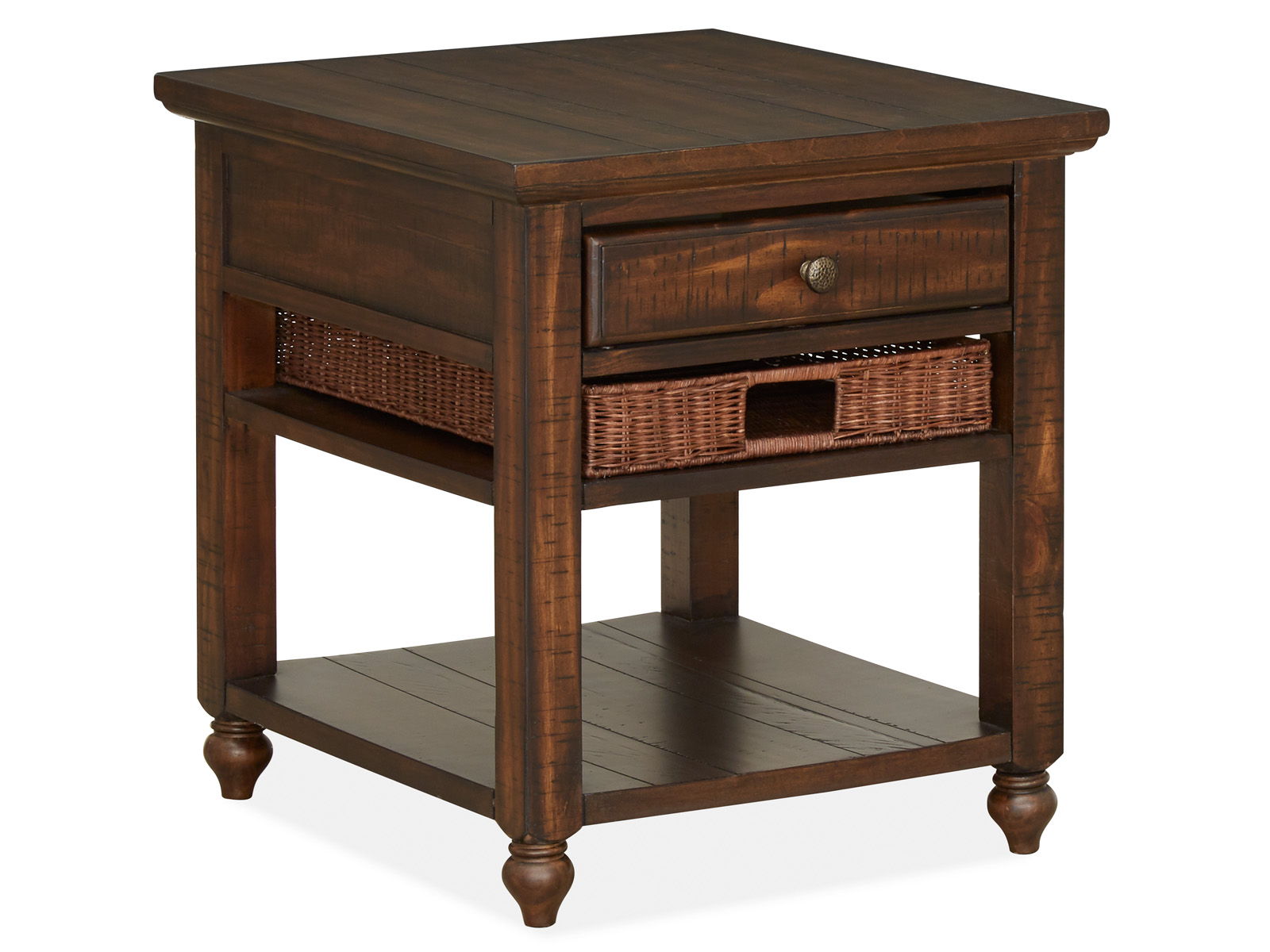 Cottage Lane Wood Rectangular End Table