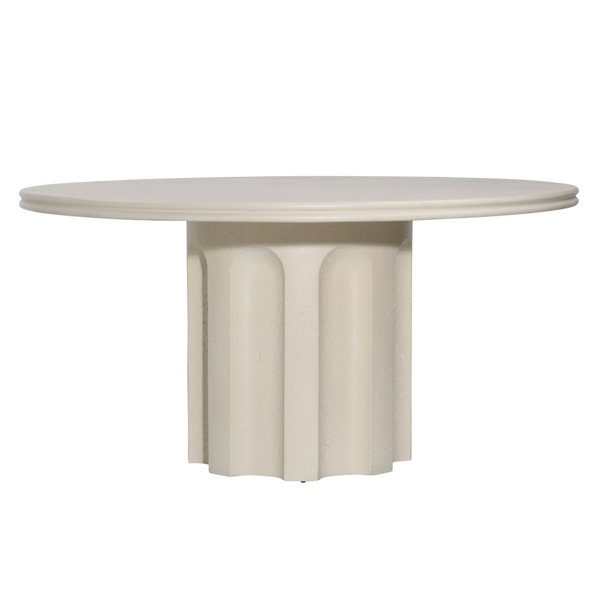 Caitie - Outdoor Dining Table Round - Ivory
