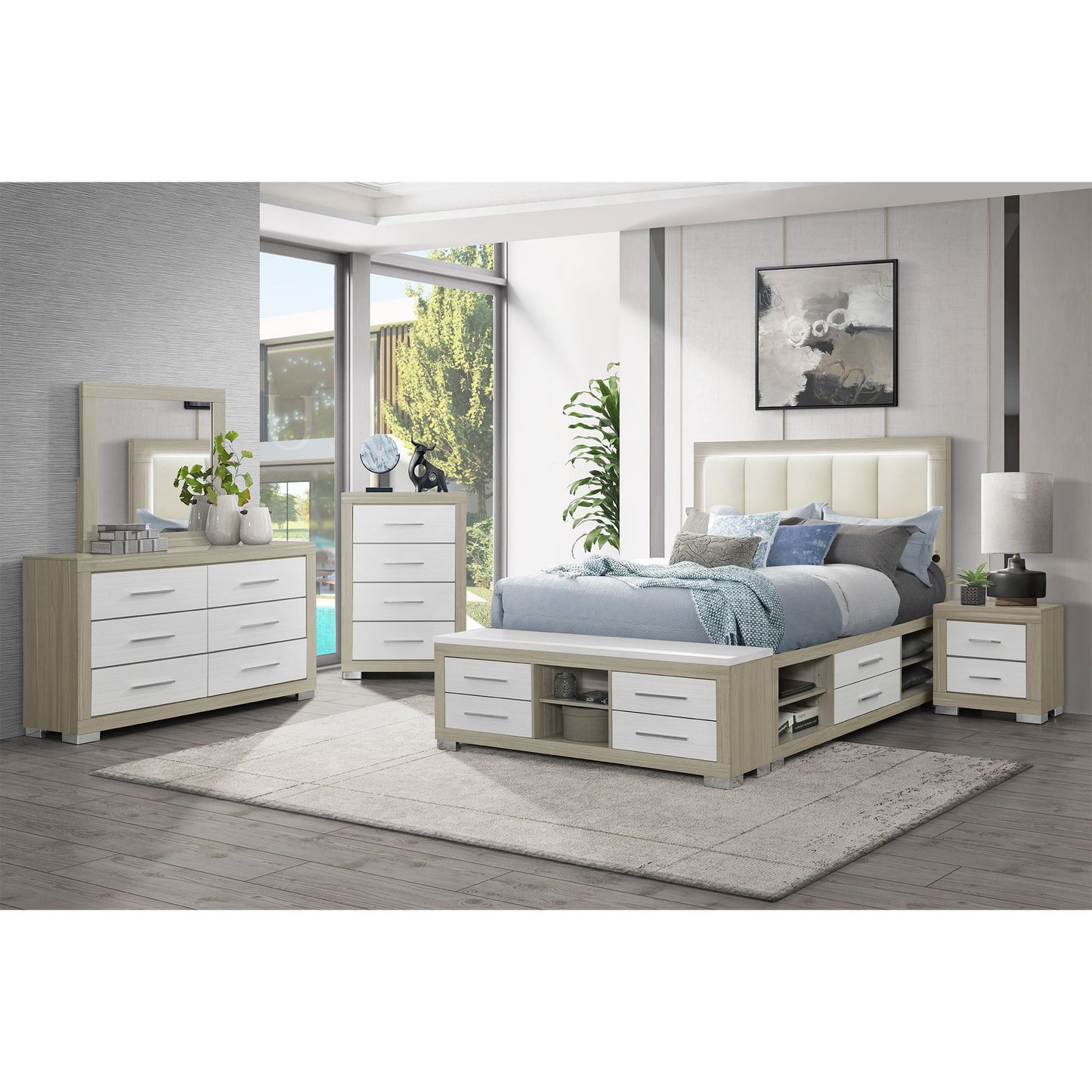 Emilia - Bed With Storage And LED Lighting