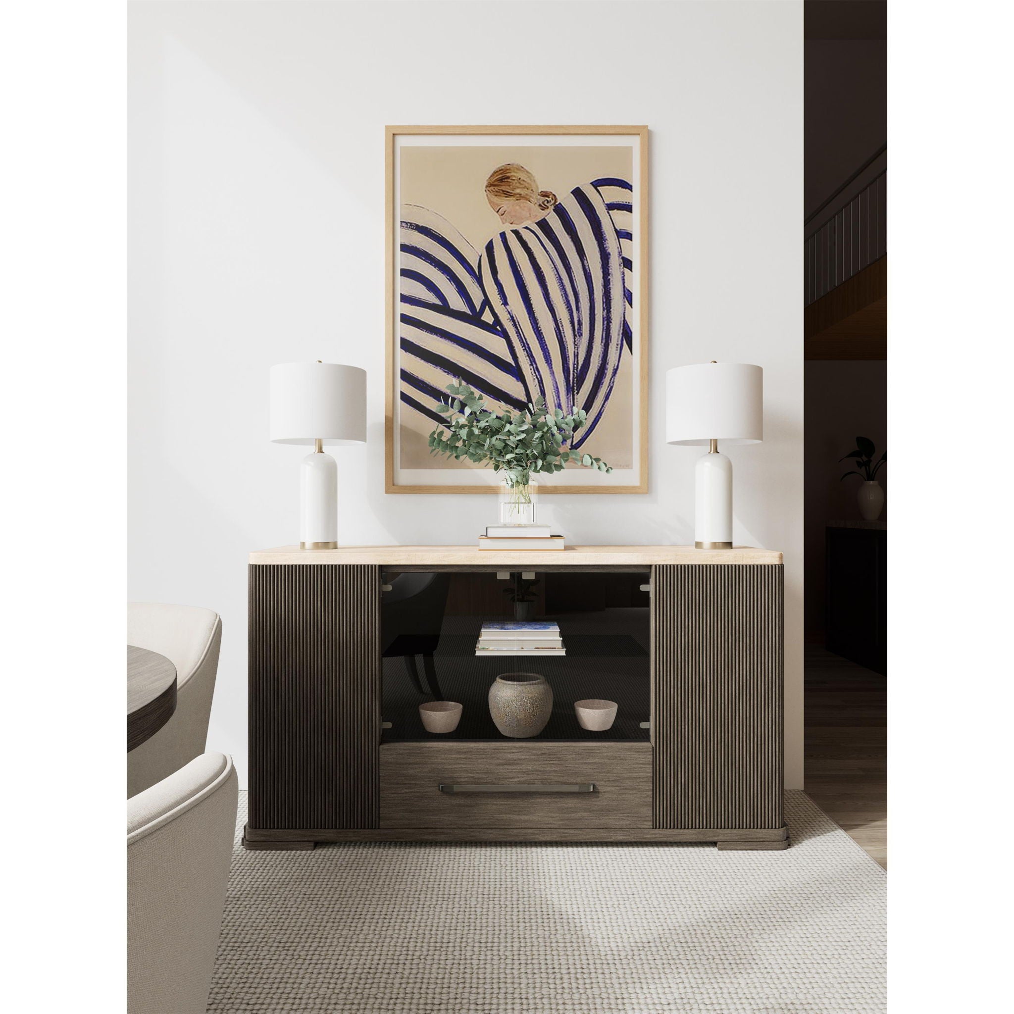 Sariel - Stone Top Server - Dark Brown
