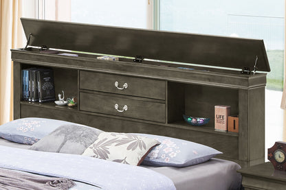 Glory Furniture - Louis Phillipe - Bookcase Storage Bed