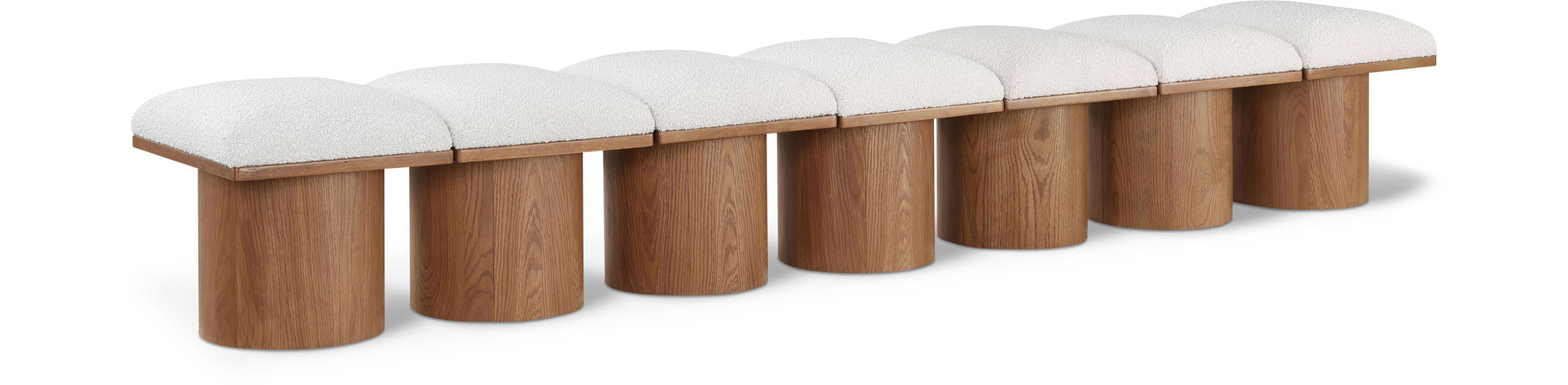 Pavilion - 7 Piece Modular Bench With Brown Base