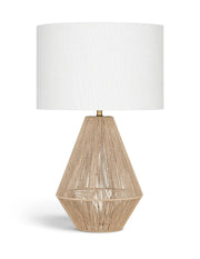 Soraya - Jute And Cotton Table Lamp - Beige