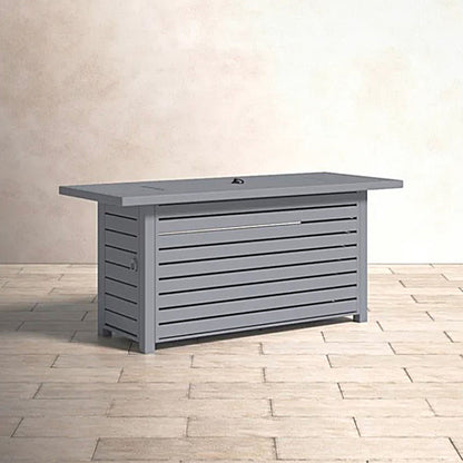 Steel Propane / Natural Gas Outdoor Fire Pit Table With Lid