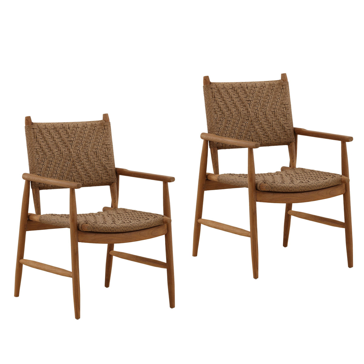 Araya - Outdoor Dining Chair (Set of 2) - Light Brown
