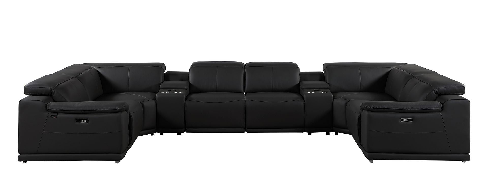 9762 - 8-Piece U Shaped Sectional Sofa With 4 Power Recliner