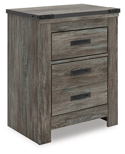 Frandern - Gray - Two Drawer Night Stand