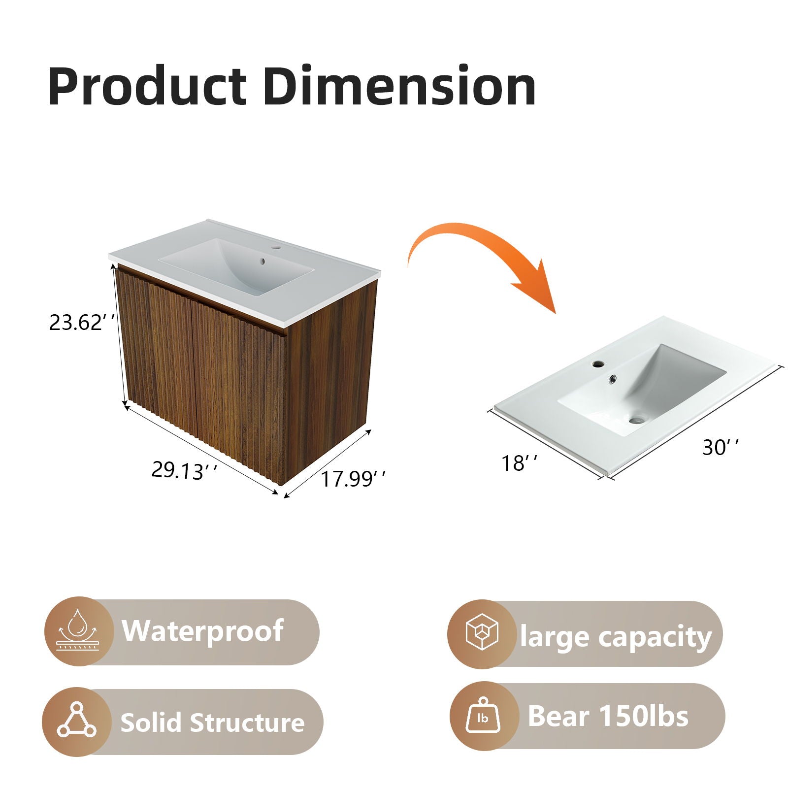 Folding Wall Cabinet With Sink - Thumbnail 2
